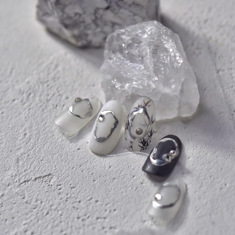 Namrec pegatinas de uñas oro plata uso casero
