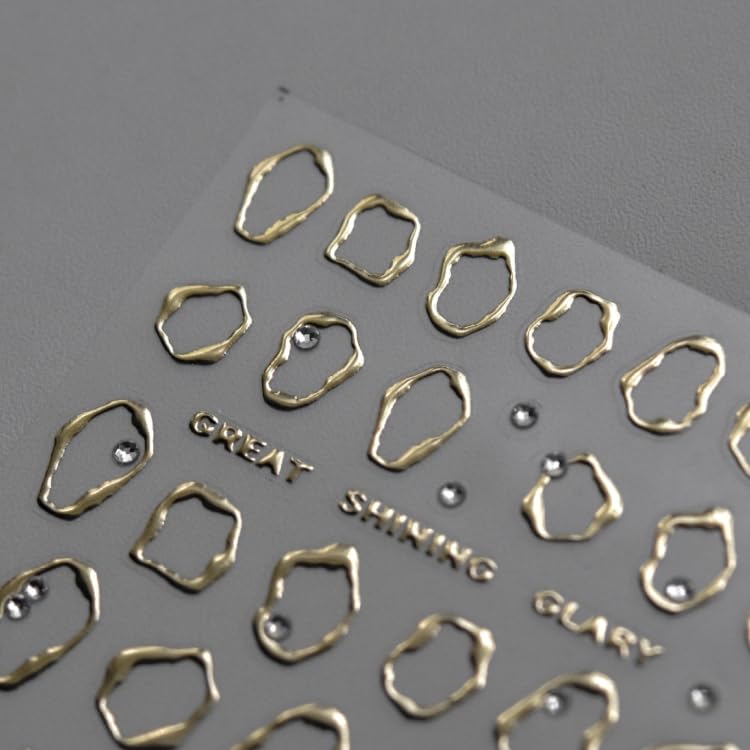 Namrec pegatinas de uñas oro plata uso profesional