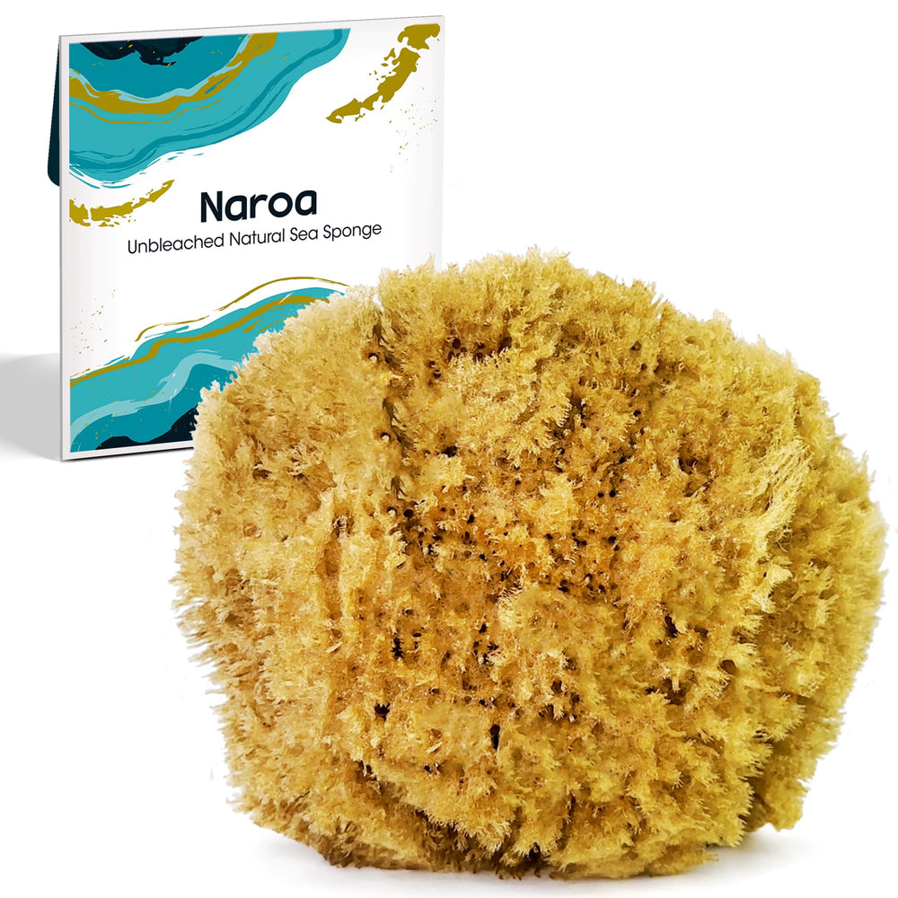 Esponja exfoliante Naroa para ducha con textura suave para exfoliar la piel.