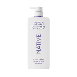 Native gel de ducha con dispensador, aplicación fácil y hidratación constante.