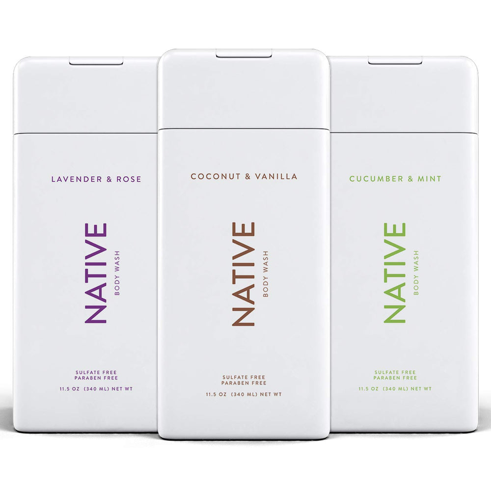 Native Body Wash con bote pepino menta para frescura y limpieza suave