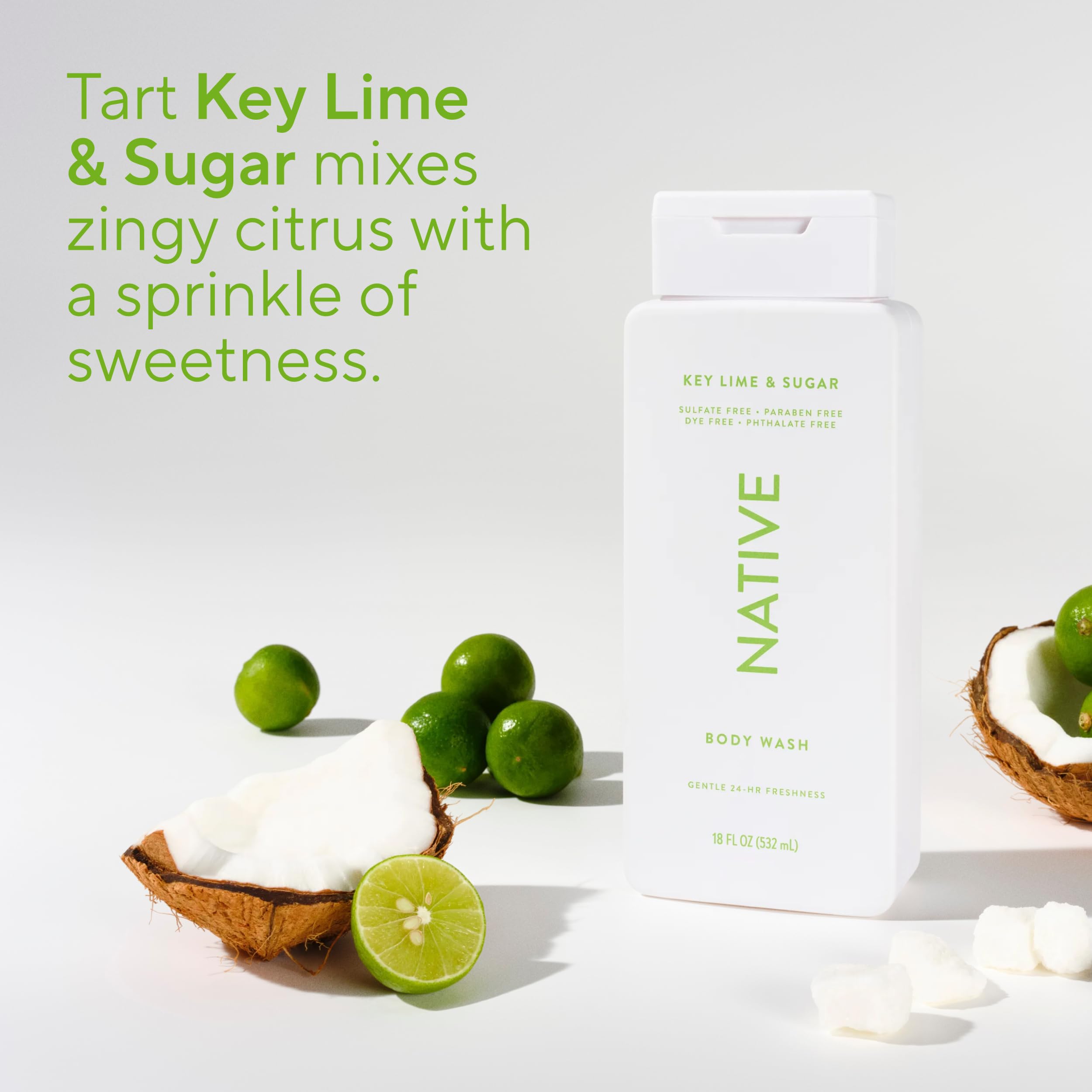 Native Body Wash sin parabenos para cuidado diario