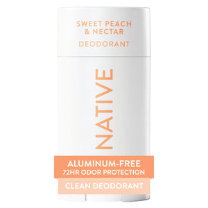 Desodorante Native Sweet Peach & Nectar, botella visible, protección de olor diaria