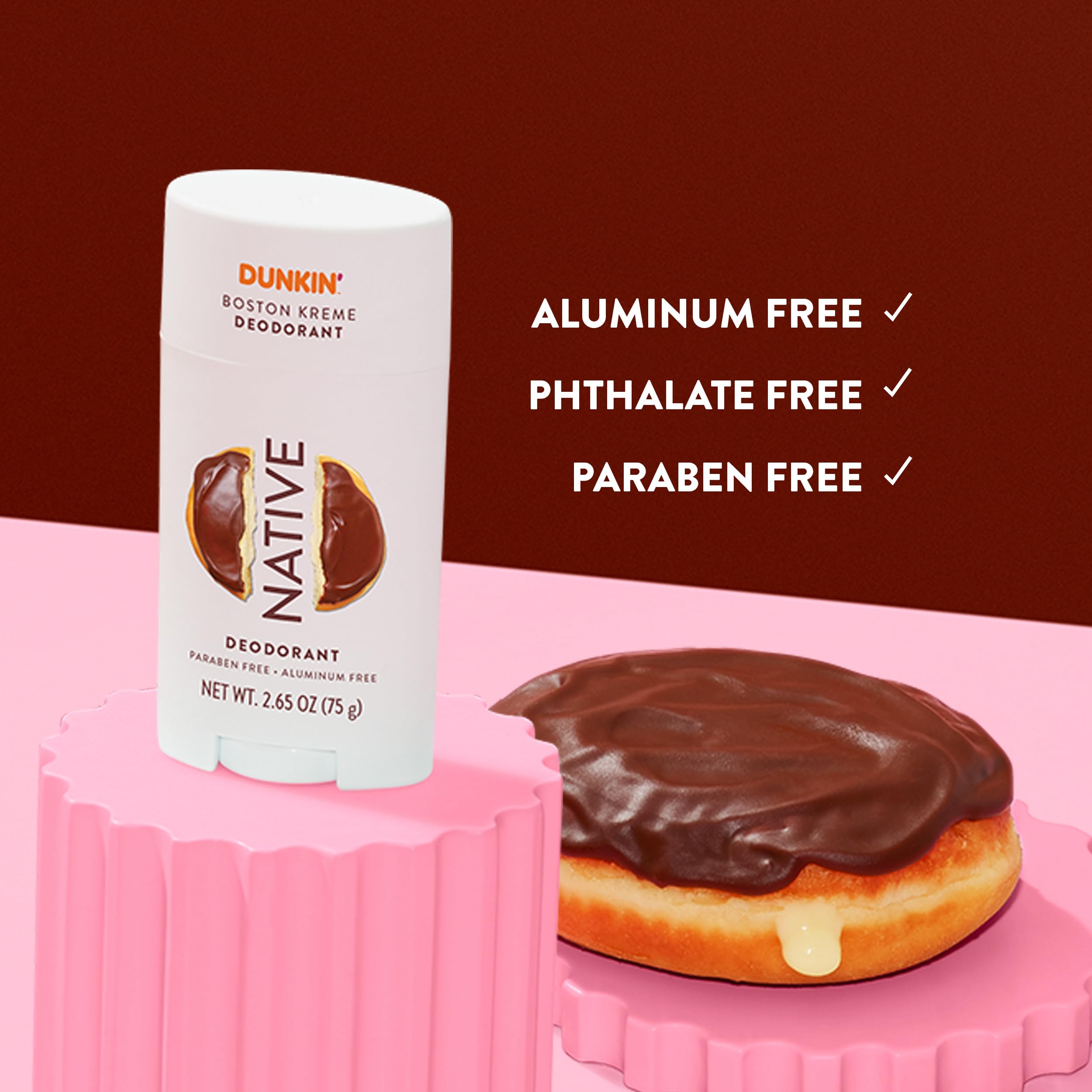 Ingredientes limpios de Native Dunkin Boston Kreme, cuidado suave para la piel