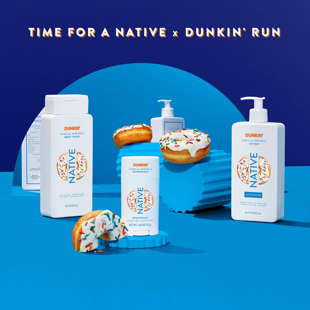 Fragancia dulce de Native x Dunkin Vanilla Sprinkle para una experiencia sensorial agradable.