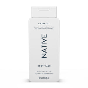 Native Gel de Ducha Cuerpo, botella visible para un lavado suave y refrescante.