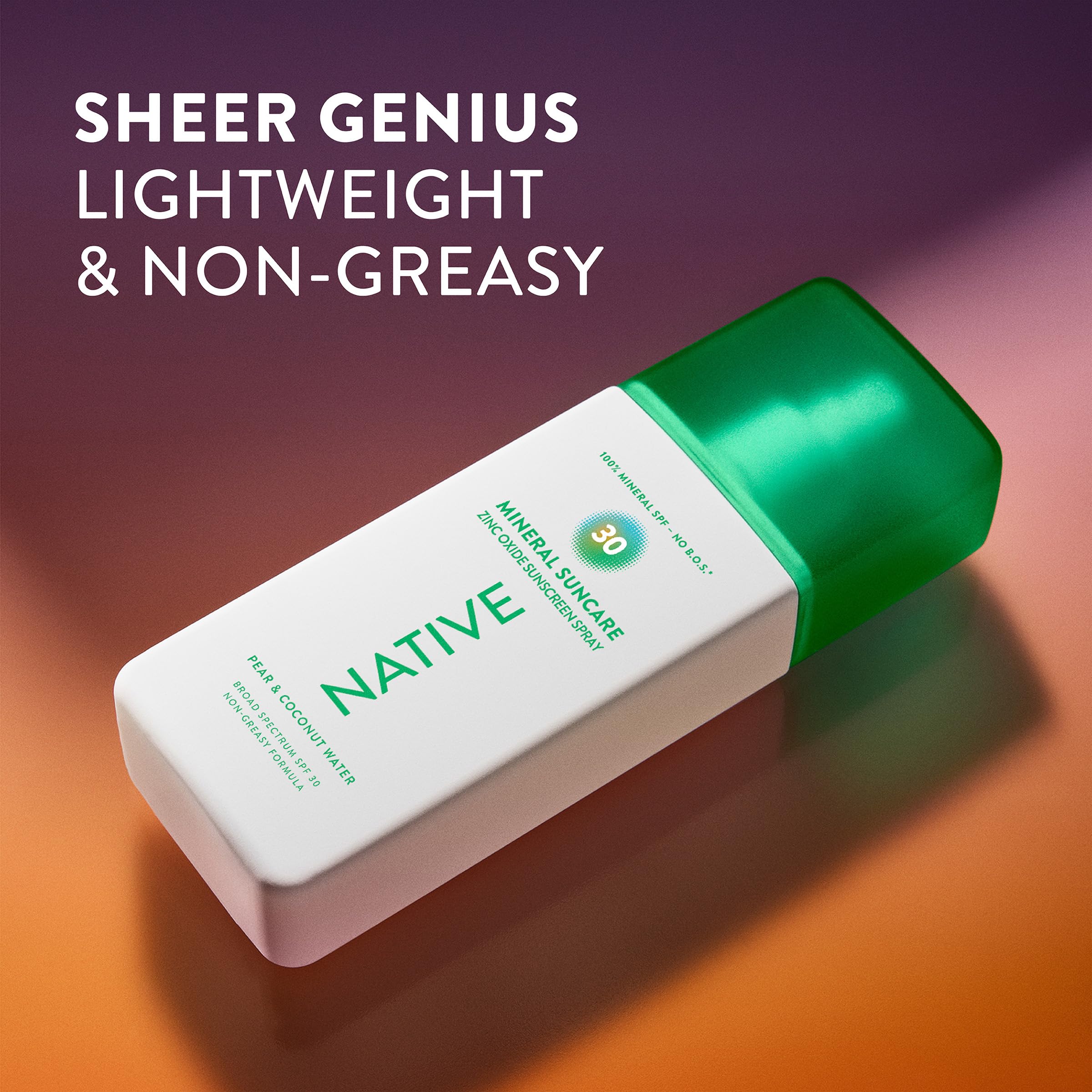Native con 14 ingredientes limpios para piel sensible.