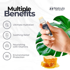 Natrulo bálsamo labial con vitaminas A, D, E y K para labios.