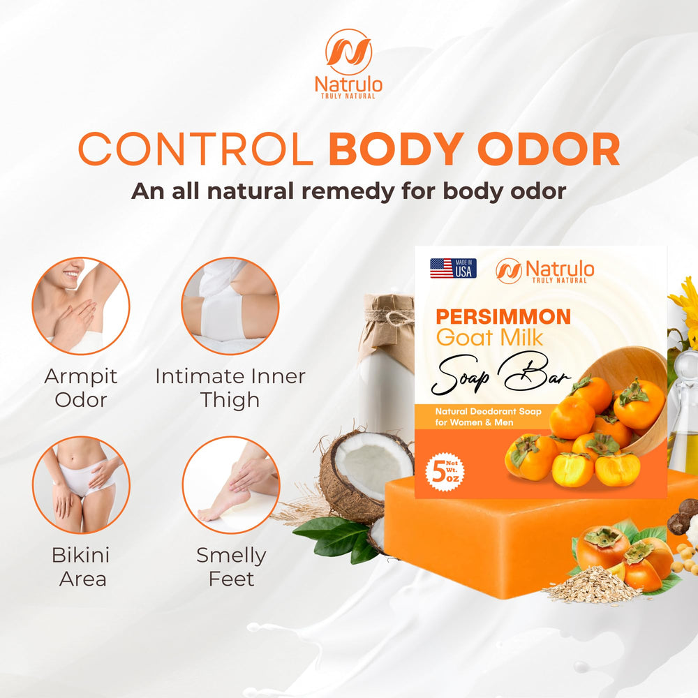 Persimmon Jabon Corporal de Natrulo ofrece hidratación profunda para piel suave.