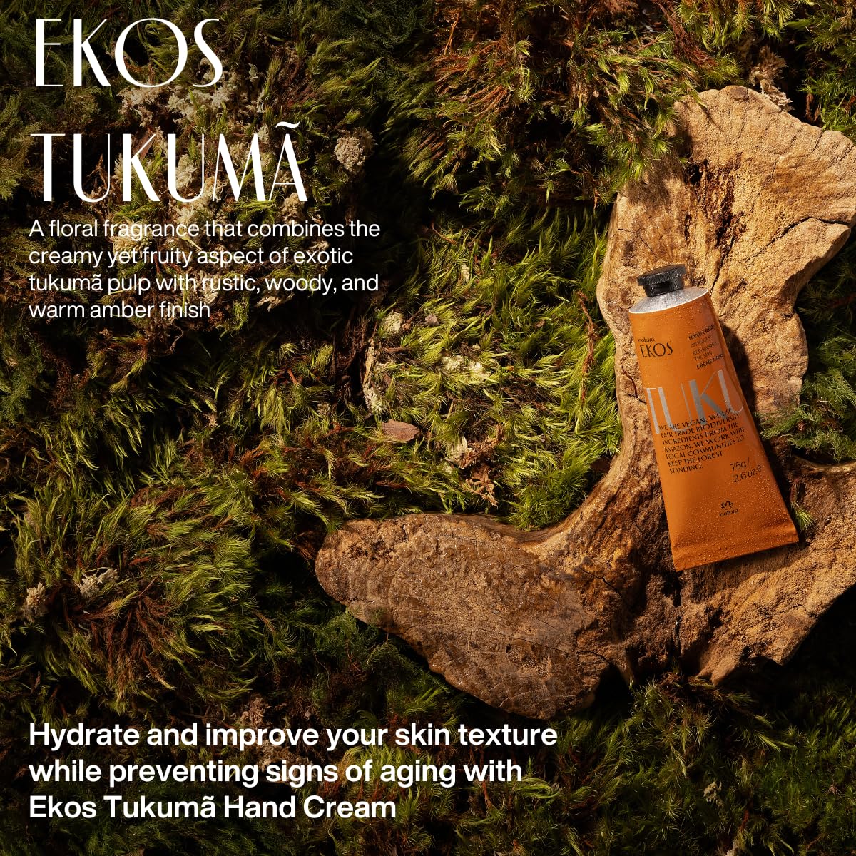 Natura Tukumã crema mano textura ligera para absorción rápida