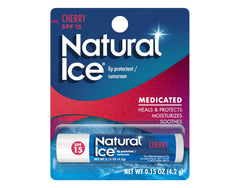 NATURAL empaque del bálsamo labial cereza, detalles prácticos.