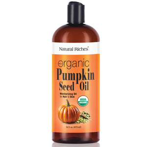 Natural Riches Aceite de Calabaza, bote 16 onzas, hidratación para piel y cabello