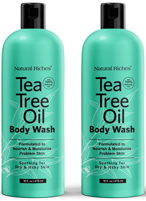 Natural Riches Jabón Corporal de Árbol de Té en botella, cuidado suave para la piel