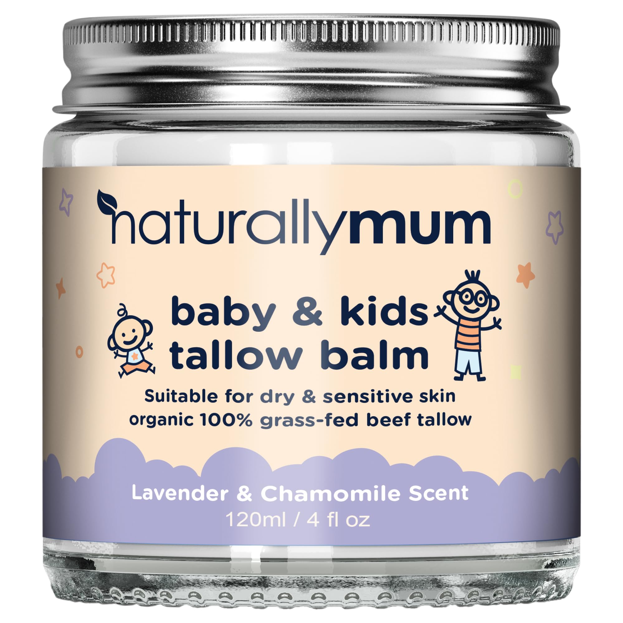 NaturallyMum bálsamo para bebés y niños: envase práctico para hidratación diaria.