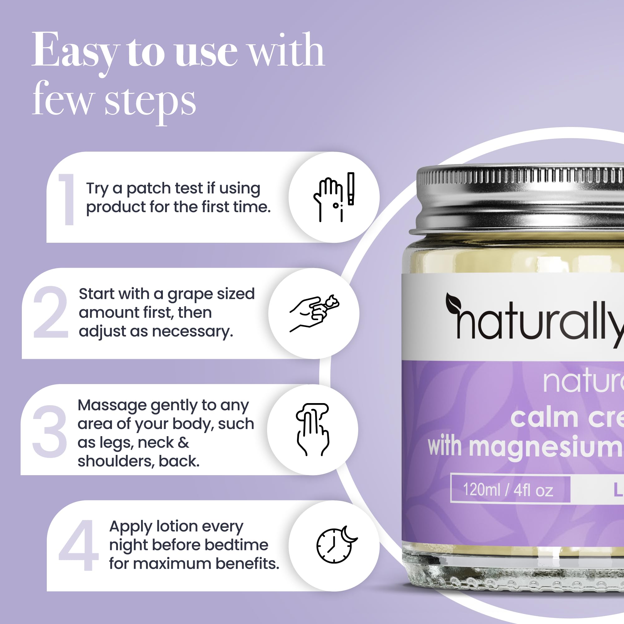 NaturallyMum crema magnesio d3 envase 4oz para uso diario