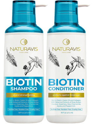 Naturavis biotín champú botella: volumen para cabello fino sin sulfatos