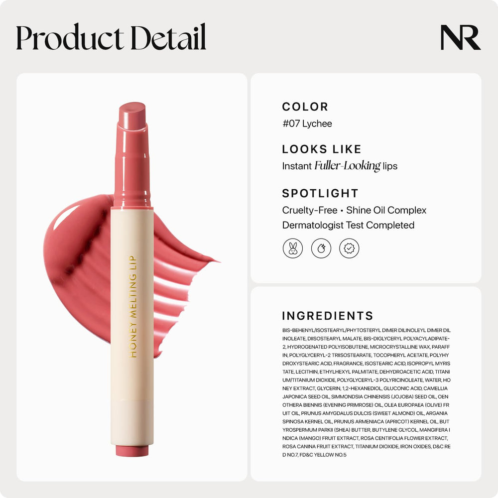 Aplicación higiénica con clic para labial Honey Melting Lychee