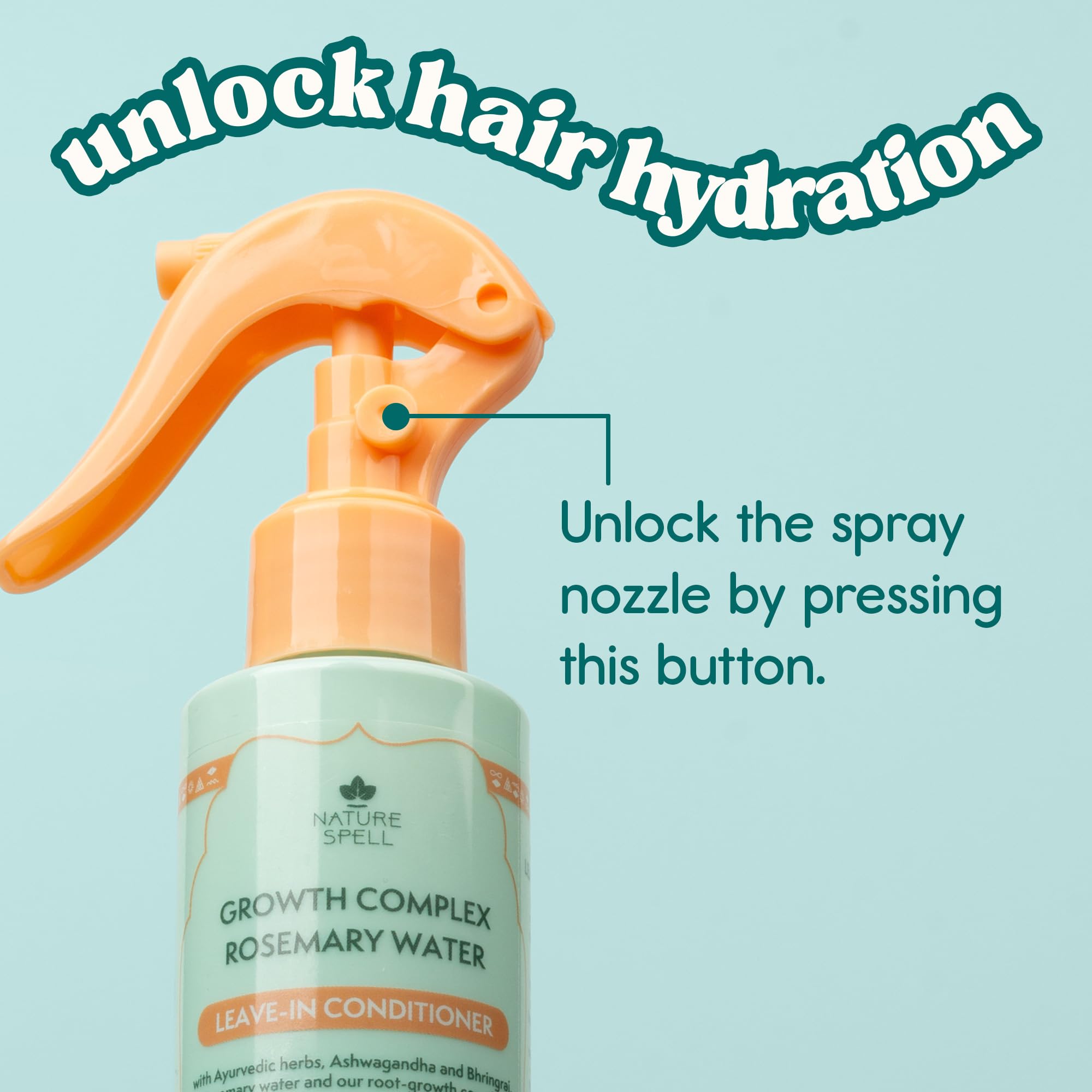 Nature Spell aloe vera y ácido hialurónico para hidratación profunda.