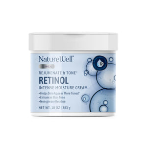 Nature Well Retinol crema en tarro facial, ayuda a firmeza y tono de la piel