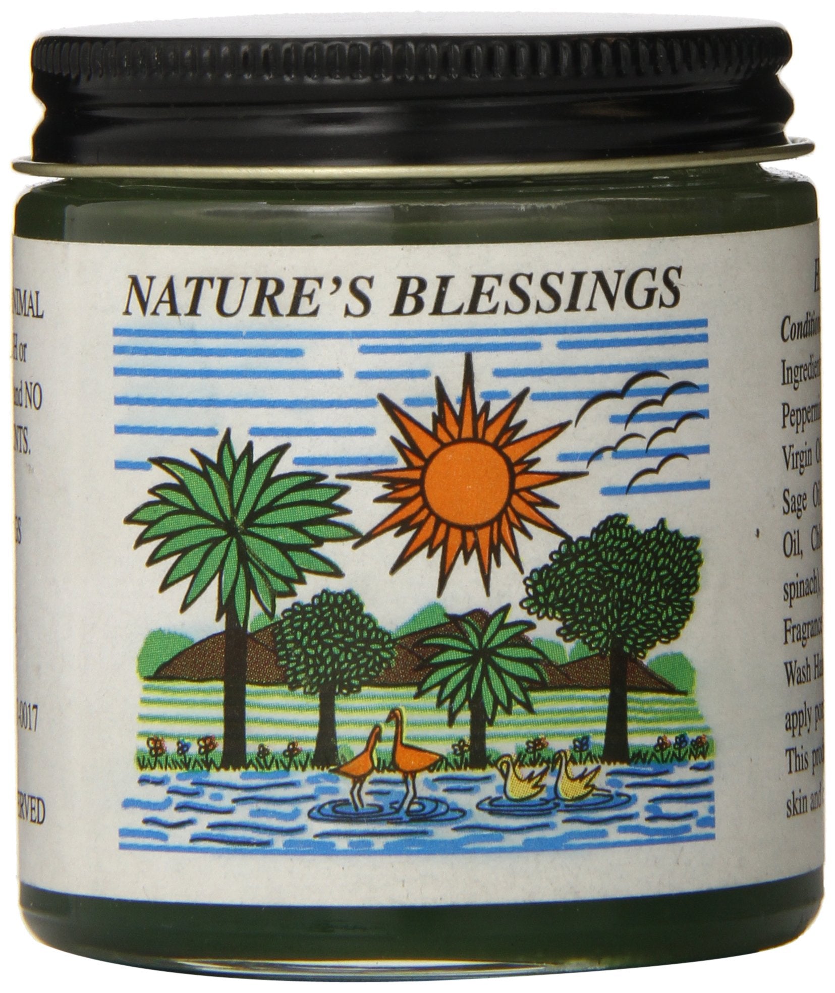 Nature's Blessings Pomada para cabello: botella de cuatro onzas para peinado definido y brillo.