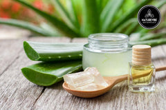 Naturevibe Botanicals aceite de sábila, etiqueta clara que facilita reconocer pureza