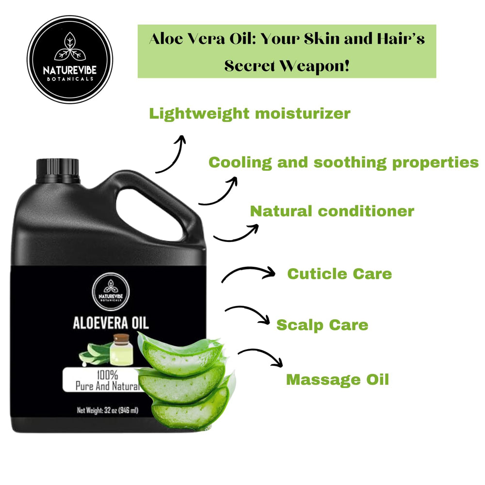 Naturevibe Botanicals aceite de sábila, proceso prensado en frío para mayor pureza