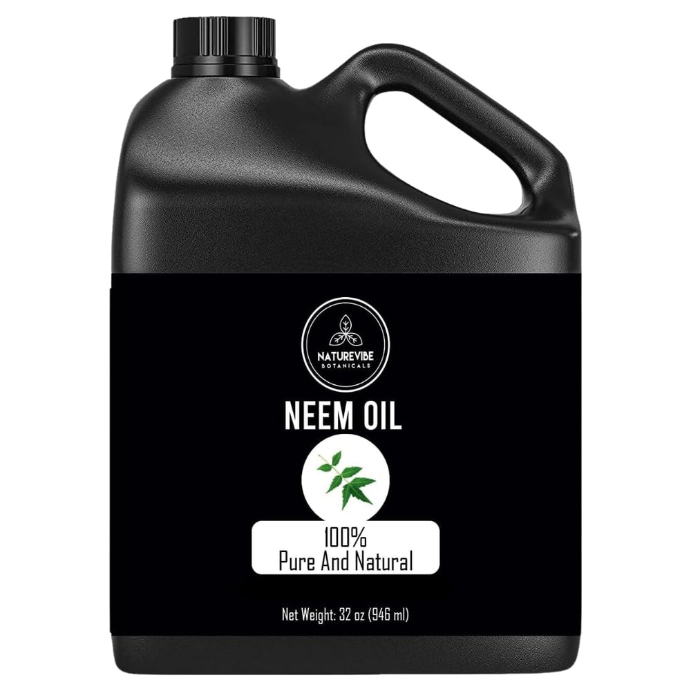 Naturevibe Botanicals Aceite de neem frasco con cierre hermético para conservar la frescura.