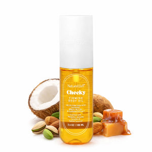 NATURE WELL Cheeky Aceite Corporal Firmante, botella elegante para piel más firme