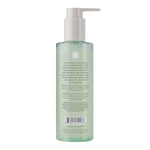 Naturium Niacinamida Gel limpiador, espuma suave para limpieza diaria.