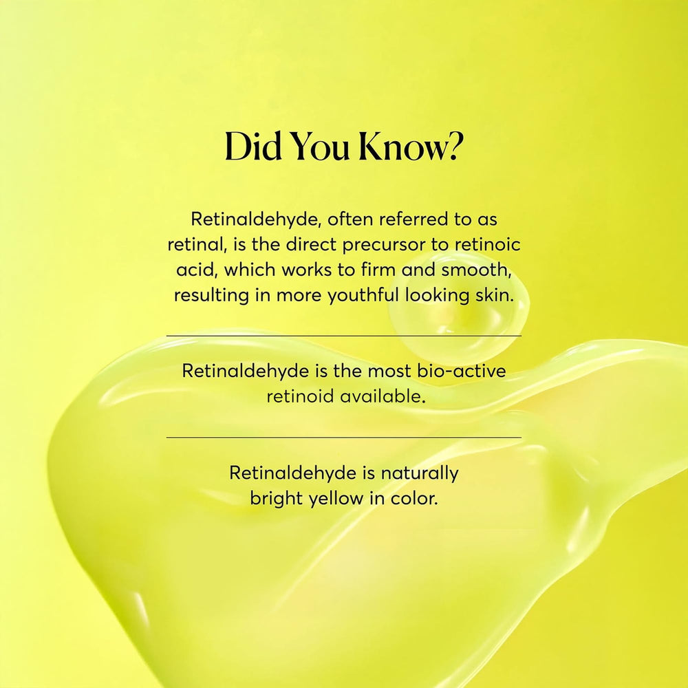 Naturium Retinaldehyde Cream Serum swatch on skin showing smoothing texture
