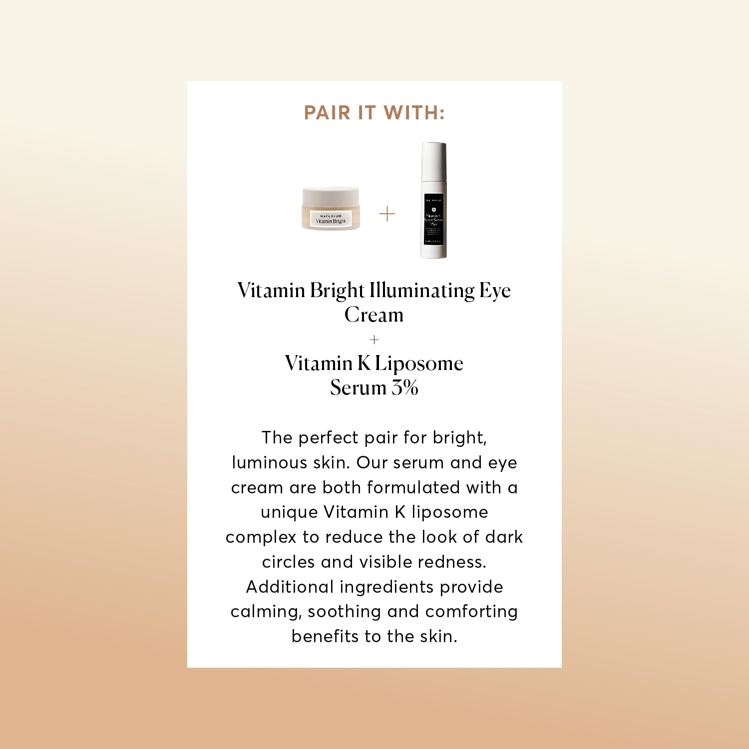 Naturium Vitamin Bright envase compacto, fácil de llevar para retoques.