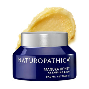 Naturopathica bálsamo limpiador con Miel de Manuka; empaque elegante para cuidado diario.
