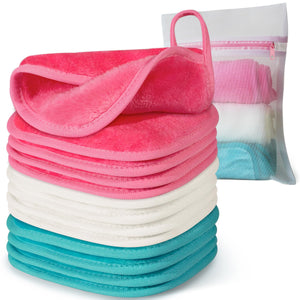 Natwag desmaquillante microfibra 6x6, limpieza suave con agua para la piel.