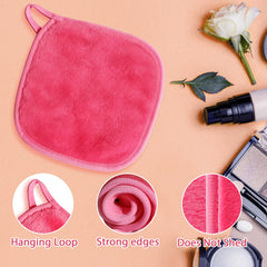Natwag toalla facial reutilizable rosa para limpieza suave