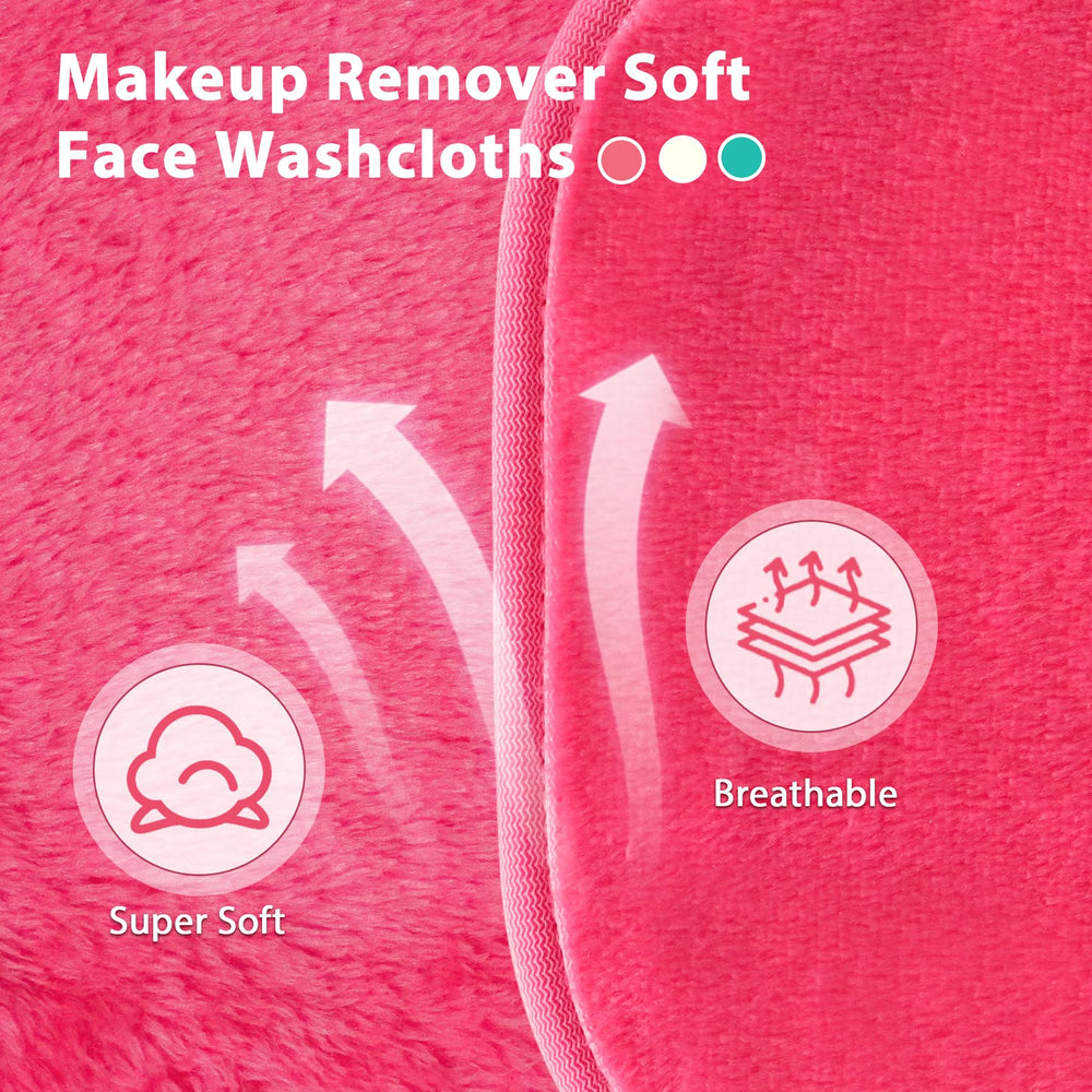 Natwag microfibra ultra fina rosa con alta absorción para desmaquillado