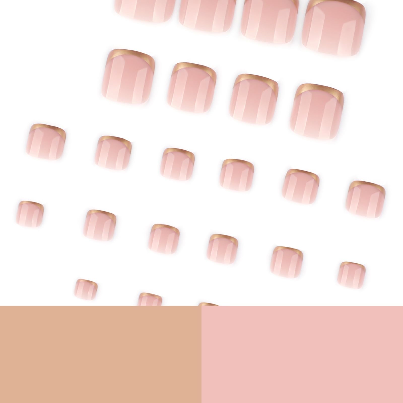 NBNTGH uñas postizas con adhesivo incluido para proceso rápido.