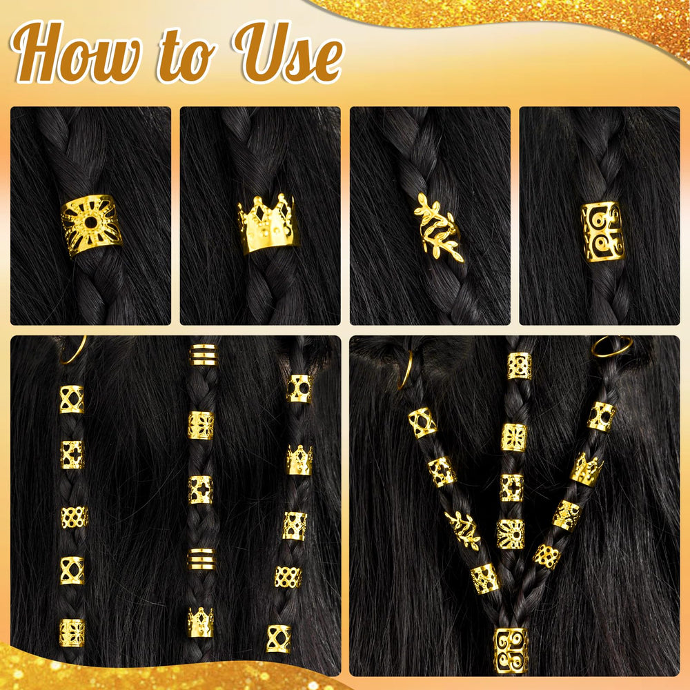 NEBURORA caracoles dorados para cabello, aportan brillo sutil a tu peinado.