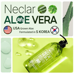 Neclar Aloe Vera Gel-textura-aplicacion: aplicación fresca y rápida absorción.