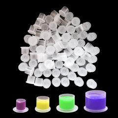 Needlehouse cap-tinta 1000unidades, caps transparentes y desechables para tatuaje limpio.