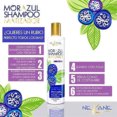 NEKANE Morazul, cabello rubio-platino, neutraliza tonos cálidos y amarillos.