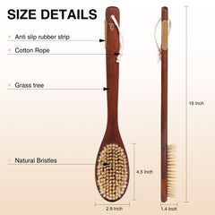 Cepillo de madera sostenible NENO CICI para exfoliación diaria.