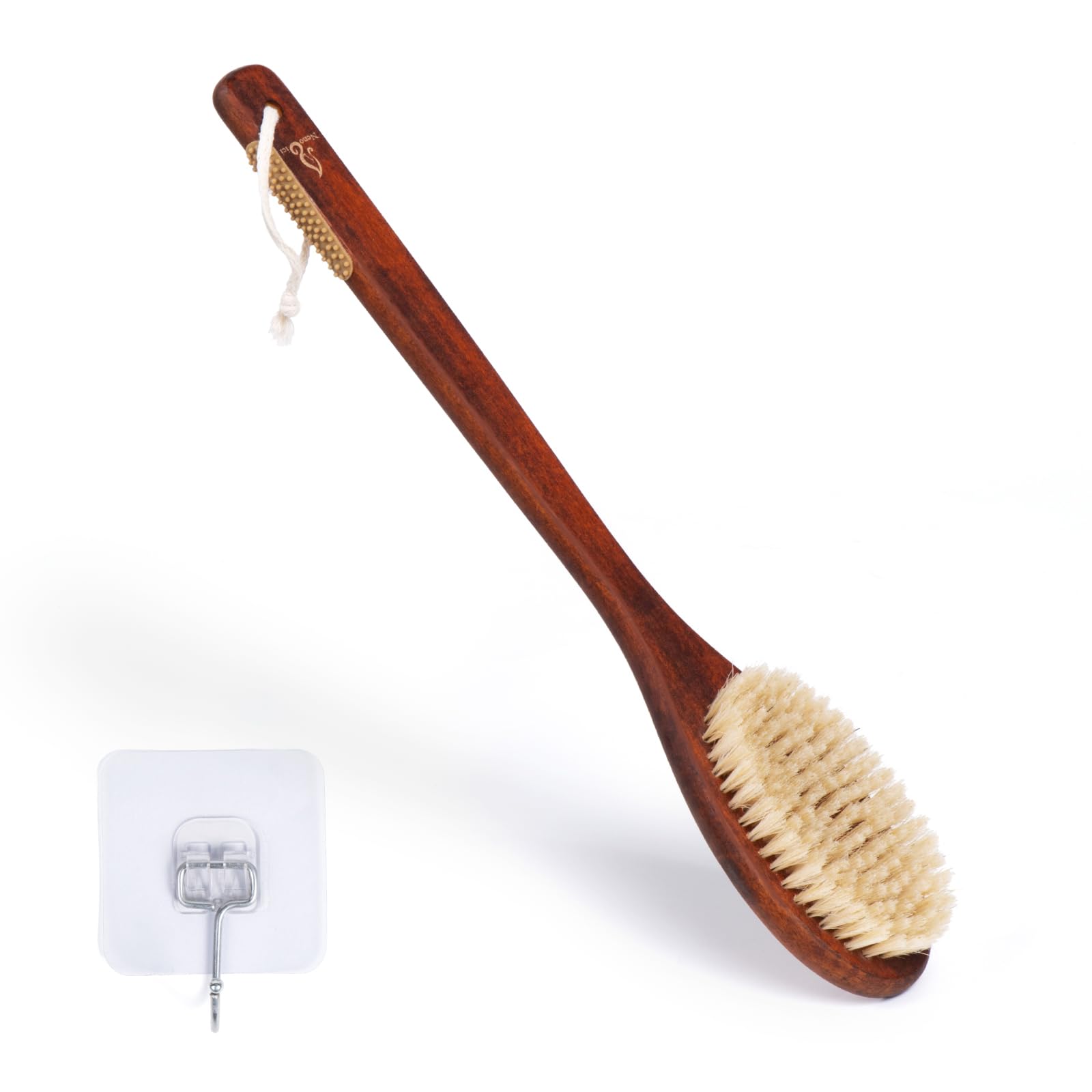 Cepillo de baño NENO CICI con mango largo para la espalda, exfoliación suave.