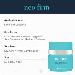 Neo Firm en cuello y escote, ofrece soporte de firmeza.