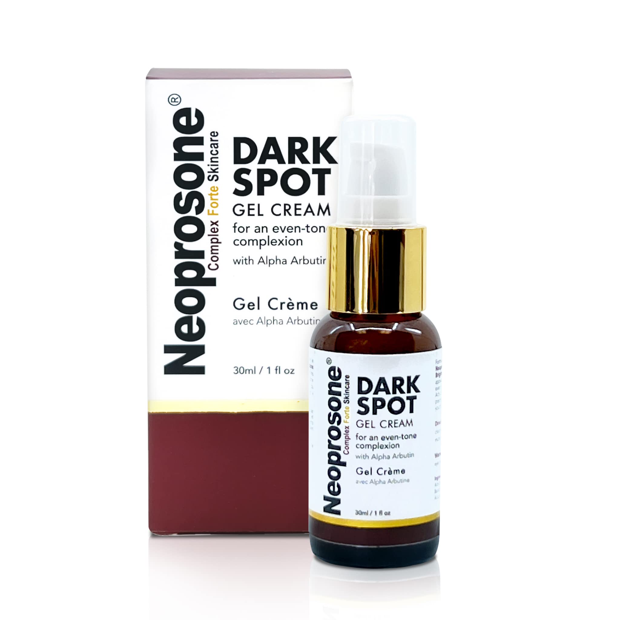 Neoprosone, bote de 30 ml, crema para manchas, ayuda a reducir manchas.