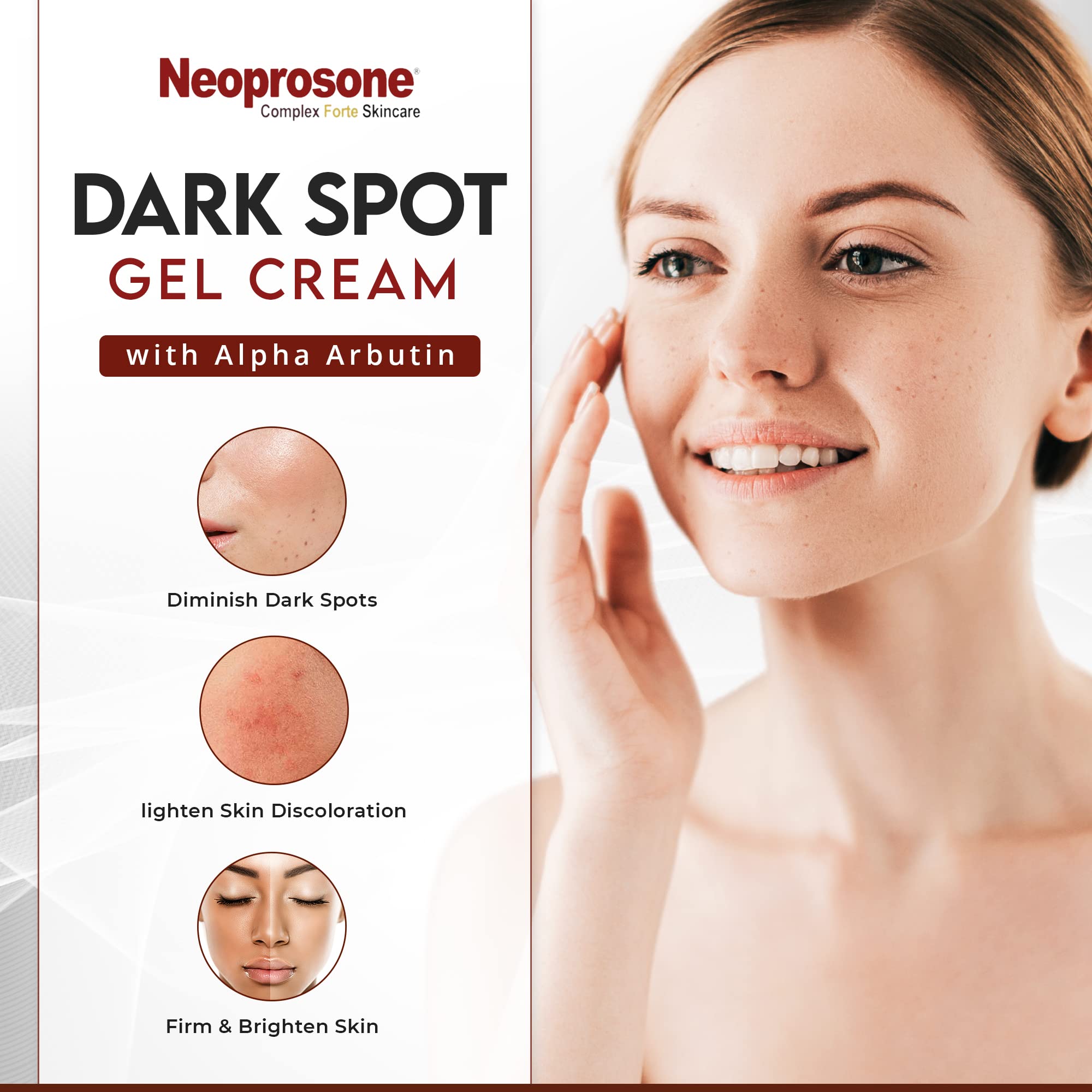 Neoprosone, crema de textura suave, ideal para rostro y uso diario.