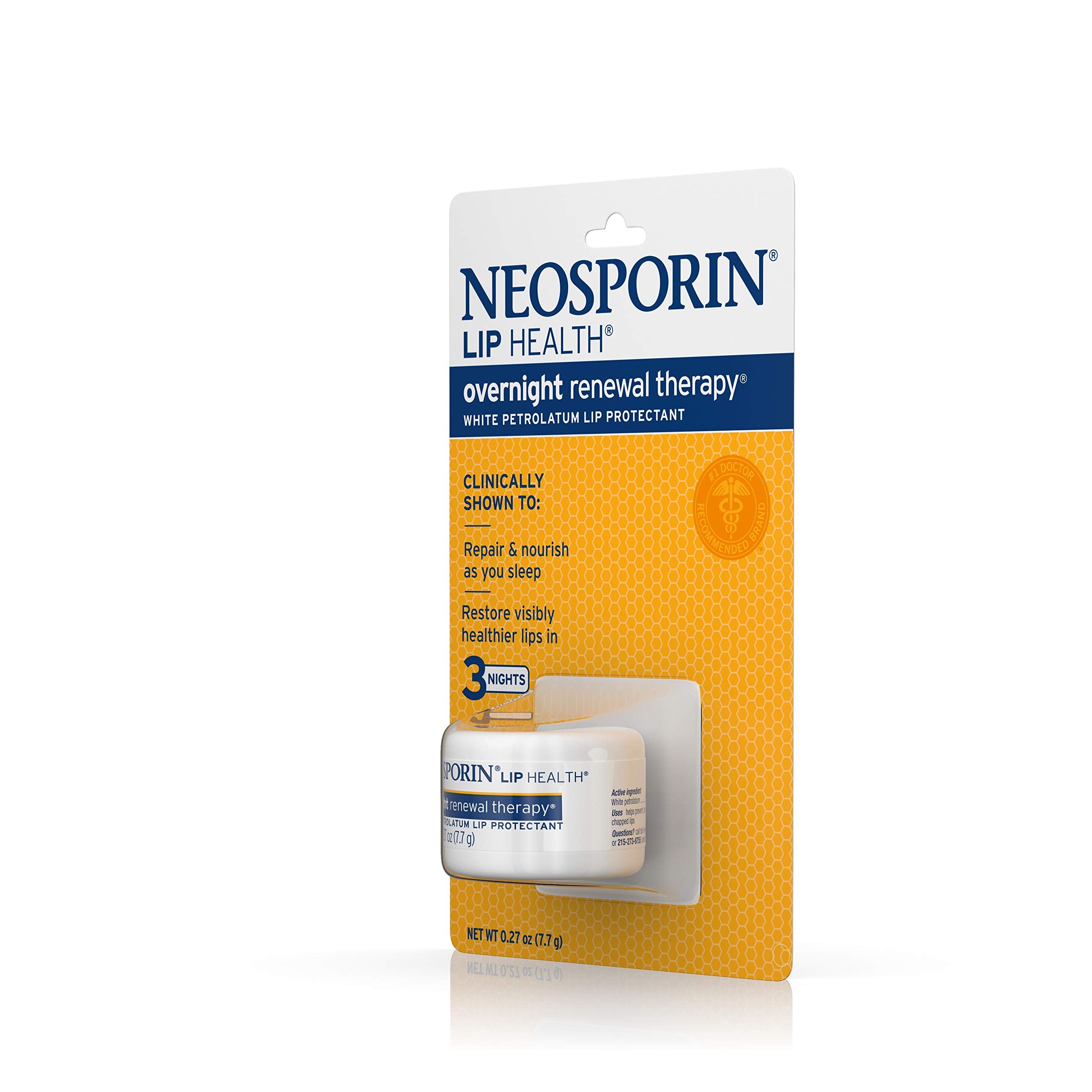 Neosporin recomienda aplicar antes de dormir para nutrir y proteger los labios.