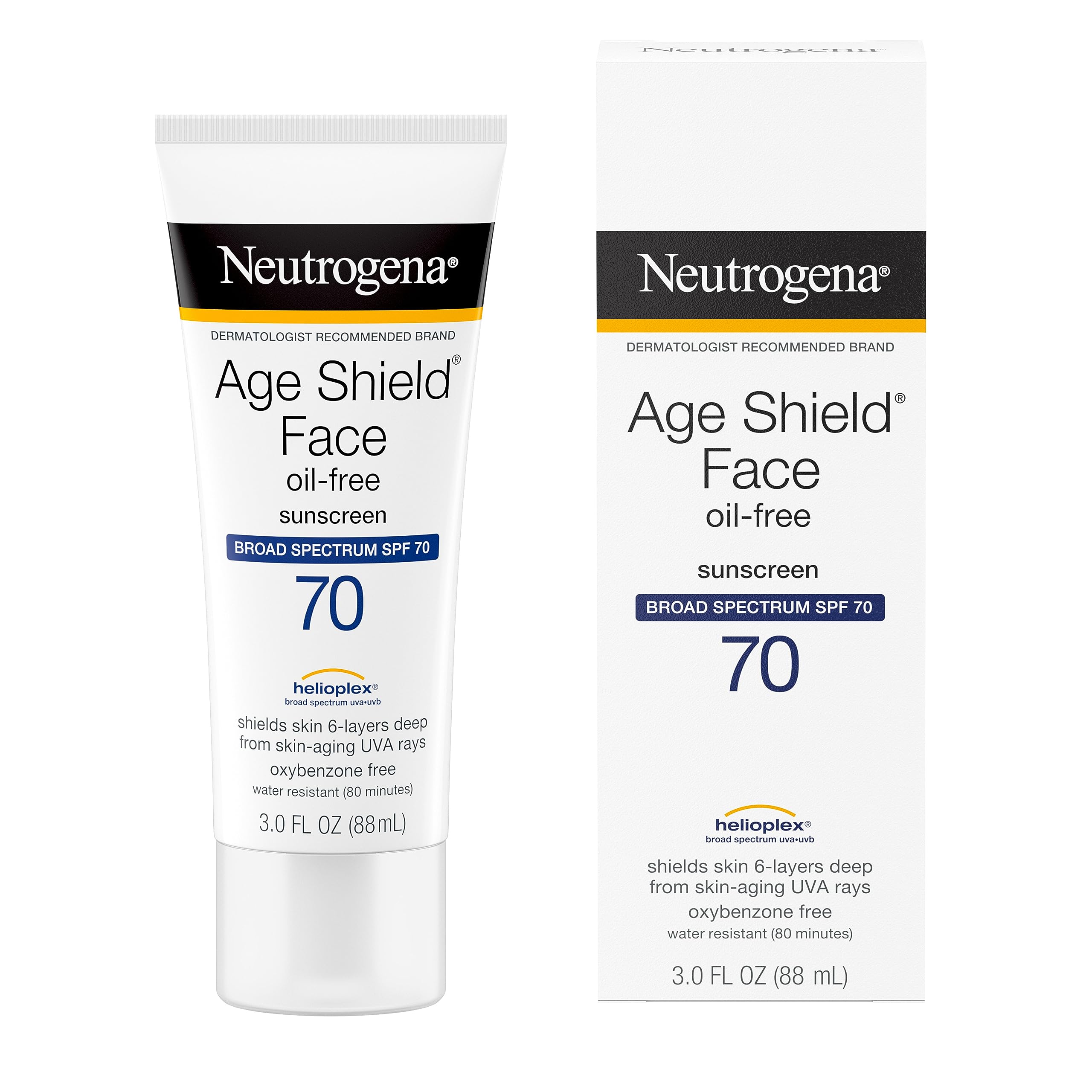 Neutrogena Age Shield: envase en pack de tres para ahorro