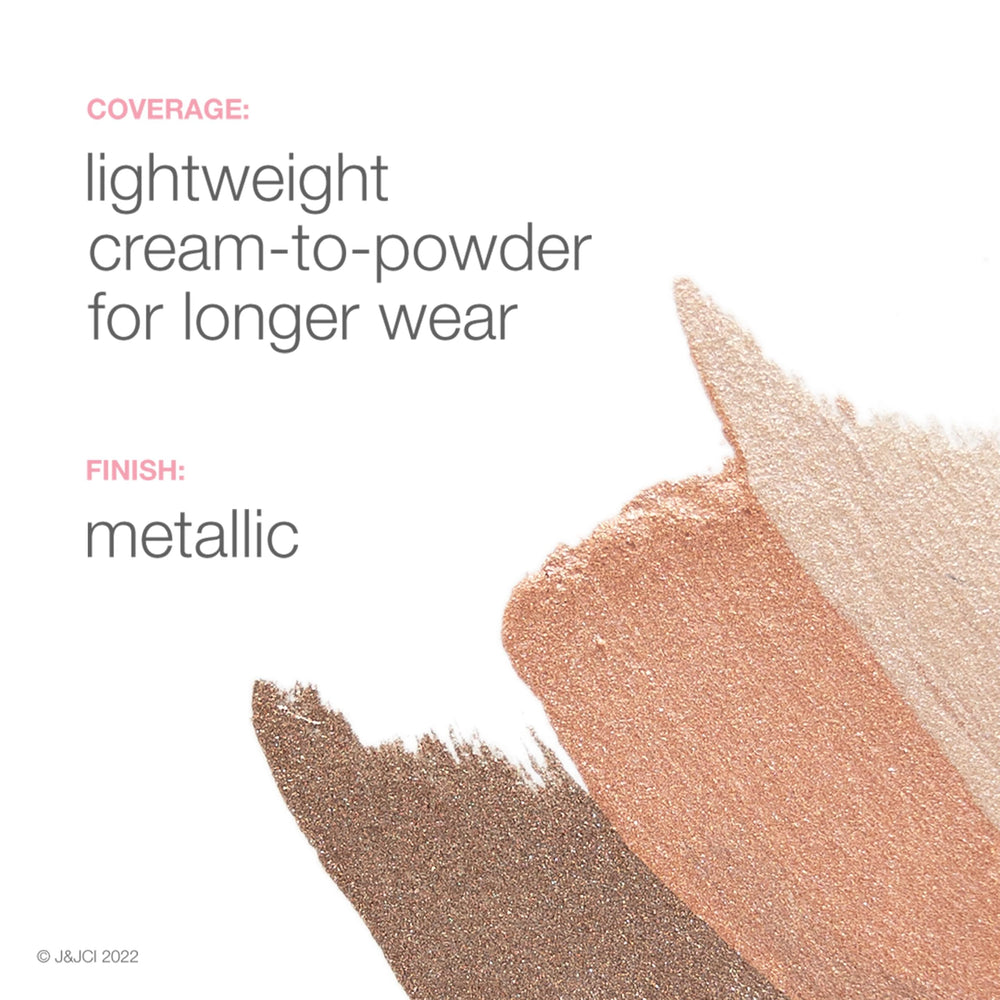 Aplicador de Neutrogena aplicando sombra metálica en párpados para look duradero.