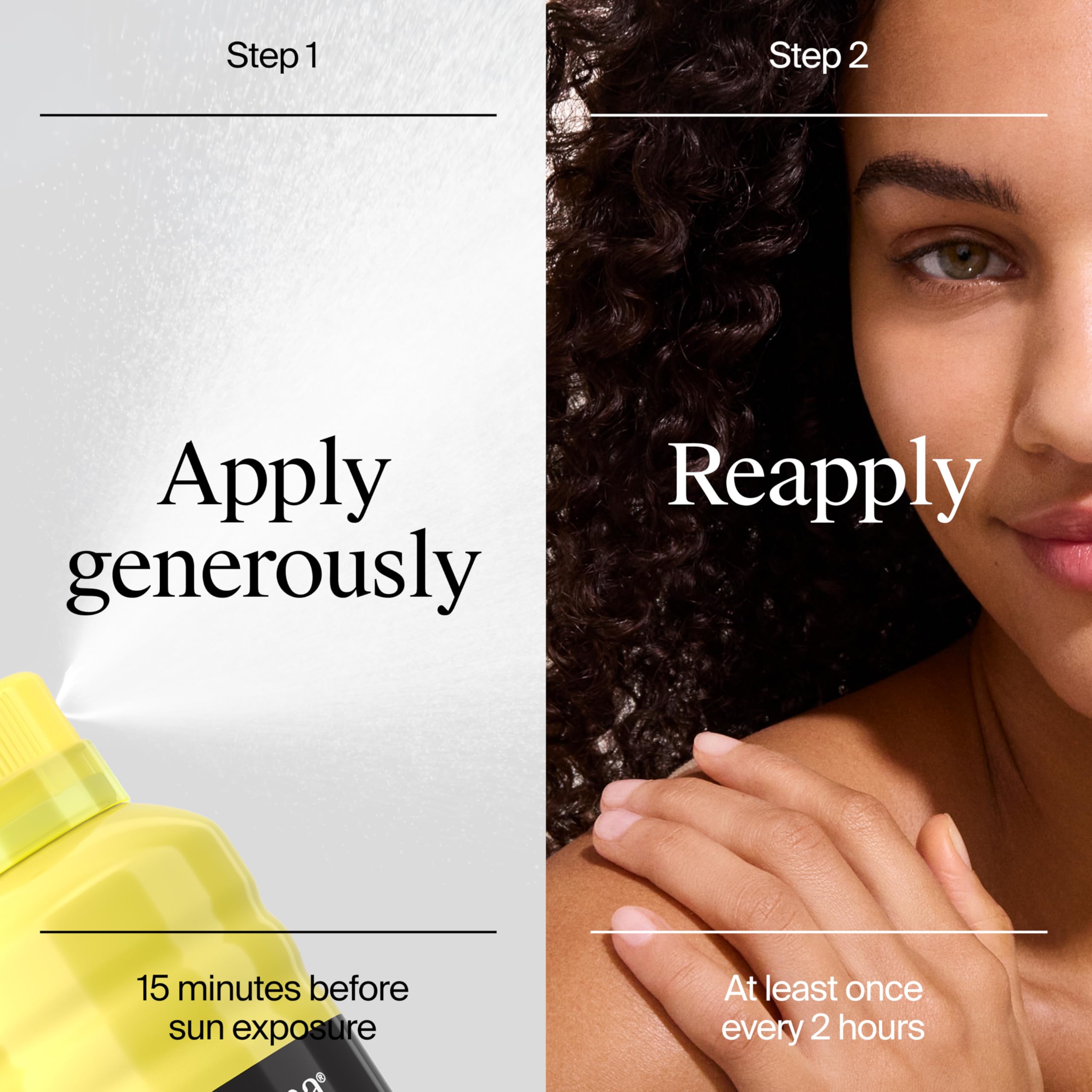 Tecnología Helioplex de Neutrogena para protección UVA/UVB confiable.