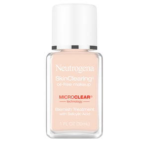 Neutrogena fundación líquida tono marfil natural, cobertura natural y control de brillos.